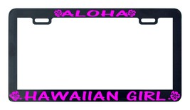 Aloha Hawaiian girl license plate frame holder Hawaii Oahu - £4.78 GBP