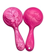 Mattel Barbie Lot 2 Bright Pink Hair Brush Brushes Butterfly Style Repla... - £6.75 GBP