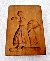 Hand Carved Cookie Butter Press Gnome w Pick Axe 2 3/4 x 2 x 1/2 Primiti... - $267.45 MXN