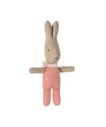 Micro Rabbit Plush Toy – Fabric Style Soft Rabbit Doll, Pink Gingham Pat... - $59.00