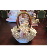 Dresden/Meissen  SNOWBALL Schneeballen white floral basket, unmarked - $650.20 CAD