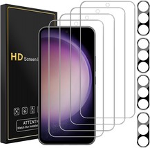 4 Pack Screen Protector for Samsung Galaxy S23 FE 5G with 4 Pack Camera Lens Pro - £14.91 GBP