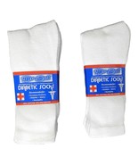 Dr Sol (6) Pair Men&#39;s Diabetic Crew Socks  Sz 10-13 White Cotton Blend - £10.01 GBP