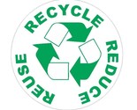 Reuse Recycle Reduce Sticker Decal R1093 - $1.95+