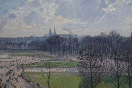 Garden of the Tuileries in a winter morning by Camille Pissarro - Art Print - £17.30 GBP+