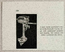 1950 Magazine Photo Evinrude 1 1/2 HP Outboard Motors with Reverse &amp; Slip Clutch - £7.38 GBP