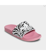Adidas Adilette Comfort Slide Sandals Pink Zebra GY3560 Trefoil - £17.53 GBP