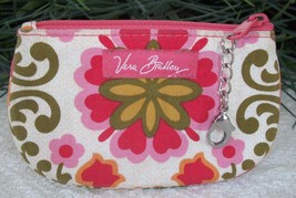 Vera Bradley Clip Zip ID Zipper Pouch Coin Purse Key Case Folkloric  - £14.38 GBP