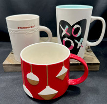 Lot of 3 Collectable Starbucks Cups Mugs Christmas Valentine’s XOXO Wint... - £23.70 GBP