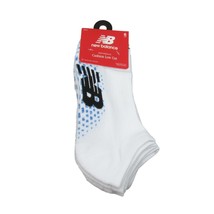 New Balance Active Cushion Low Cut Socks 6 Pack Mens Size 6-12.5 White Multi NEW - £14.90 GBP