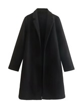 TRAF Multicolor Long Coat Women Long Sleeve Winter Woman Coat 2022 Chic And Eleg - £53.71 GBP