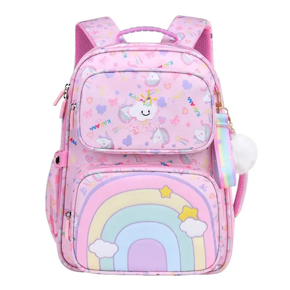 Cute  Children  Backpack Adjustable Strap Backpack Zipper Pompom Pendant s Prima - £77.48 GBP