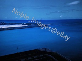 1963 Honolulu Harbor Aerial View Freighter Docks Hawaii Kodachrome 35mm Slide - £4.35 GBP