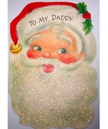 Vintage Hallmark To My Daddy Glittered Santa Face Child’s Christmas Card... - £4.78 GBP