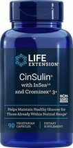 Life Extension CinSulin with InSea2 and Crominex 3+, 90 Vegetarian Capsules - £23.94 GBP