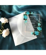 10pieces Acrylic Wedding Invitaiton,Custom Transparent Quinceanera Invit... - $32.00