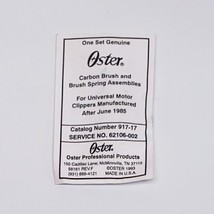 OSTER CARBON BRUSH + SPRING PARTS FOR Universal Clippers After June 1985... - £7.03 GBP