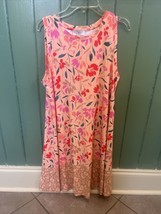 Loft Floral Pink Dress Size Small Short - £14.19 GBP