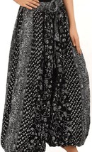 WHITE ON BLACK MAHARANI PRINT ATS REN FAIRE GYPSY PANTALOONS  - $79.19
