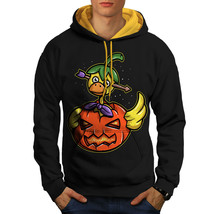Halloween Funny Sweatshirt Hoody Pumpkin Men Contrast Hoodie - £18.89 GBP