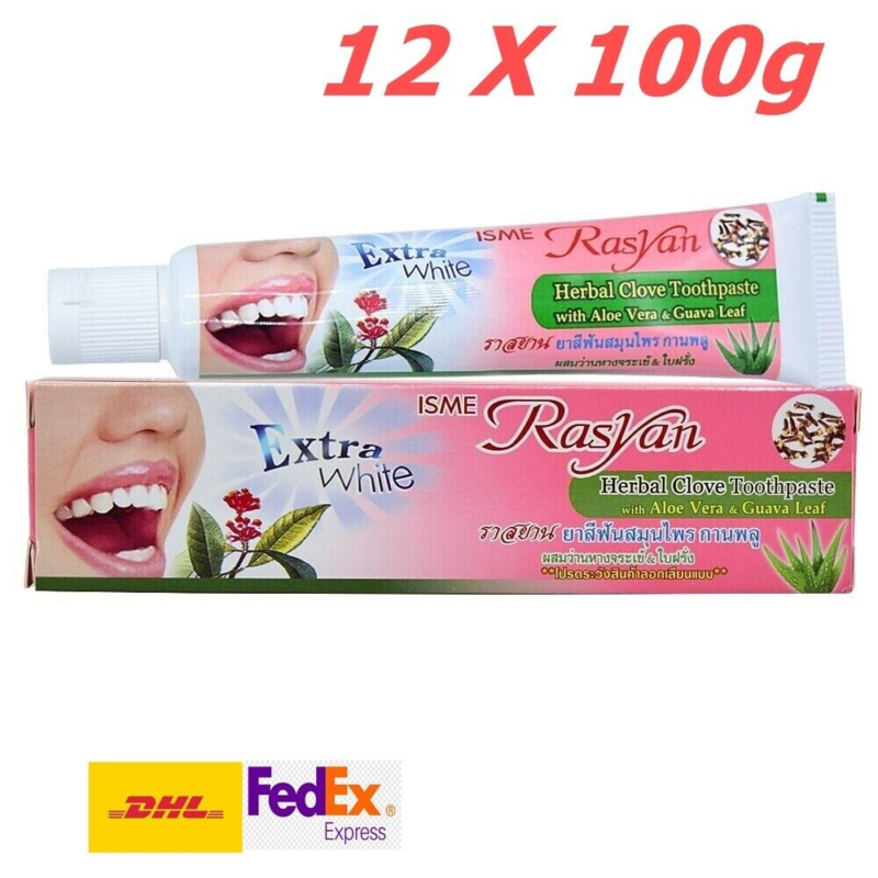 12 X 100 G ISME RASYAN Herbal Clove Toothpaste with Aloe Vera & Guava Leaves A+ - $96.56