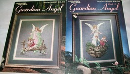 2 GUARDIAN ANGELS Leisure Arts Cross Stitch Patterns #2091 & 2346 - £7.58 GBP