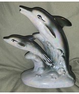 Leaping Iridescent Ceramic Dolphin Sculpture Figurine Tx. State Aquarium... - £19.52 GBP