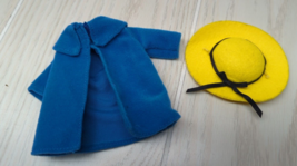 Eden Madeline doll blue coat jacket yellow hat clothes for 7-8" doll - $9.89