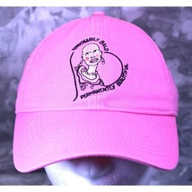 BreastFriends.org Temporarily Bald Permanently Beautiful Pink Embroidered Adjust - £5.40 GBP
