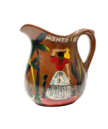Hand Painted Milk Jug Monterrey Mexico Vintage 1930s Colorful Excellent - €18,06 EUR
