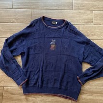 Vintage Neiman Marcus Blue Golf Pull Over Sweater Polo Shirt Men&#39;s XL USA - £47.01 GBP