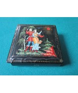 Russian Lacquer Box Trinket Hand Painted 1 X 4 X 4 [A3] - €12,66 EUR