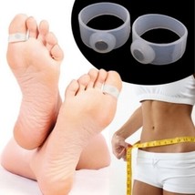 Magnetic Toe Ring Slimming Weight Loss Health Foot Massage 1 Pair 2 Rings NEW - £7.05 GBP