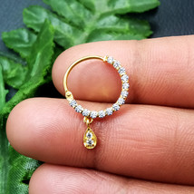 Diamond Nose Ring, Gold Nath, Indian Nose Ring Jewelry, Bollywood, Brida... - €13,12 EUR