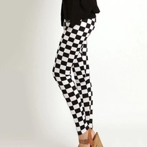 Black White Pants Striped Elastic Trousers Print Fitness Leggings For Wo... - £40.90 GBP