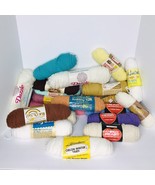 Vintage Knitting Yarn Mixed Lot 28 Skeins / 5 Pounds Assorted Colors - $1,576.52 MXN