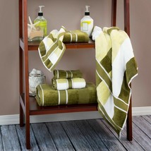 Sage and Olive 6 Piece Velour Towel Set 100 % Percent Cotton Hand Bath T... - £45.55 GBP