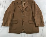 Vintage Freeds Wool Cashmere Sport Coat Mens 40S Cognac Brown Three Button - $39.59