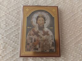 Handmade Serbian Orthodox Icon Of St Sava 10cm x 7cm - $25.00