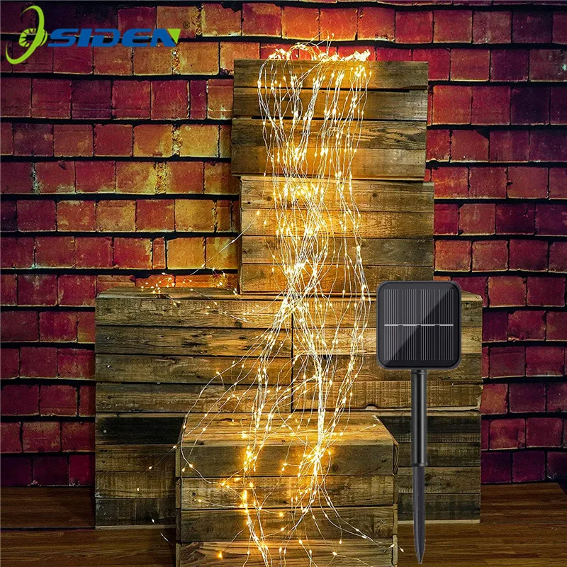 Tree Vine Solar Lamp Cooper Wire Fairy lights 10 St 200 LED String Lamp For Outd - £62.90 GBP