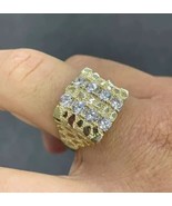 2Ct Round Lab-Created Diamond Men&#39;s Engagement Ring 14k Yellow Gold Plated - $320.27 CAD