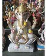 Marble Lord Ganesh Statue Handmade Religious Blessing Gift Temple Decor ... - £27,376.22 GBP