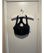 PINK Victoria&#39;s Secret Seamless Front-Close Zip Up Racer Sports Bra Blac... - $29.69