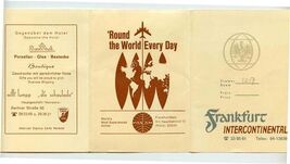 Frankfurt International Hotel Guest Check In Brochure Germany Map - $13.86