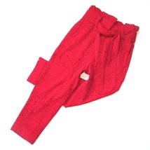 NWT J.Crew Tapered Paper-bag in Cherry Red Lace High Rise Straight Pants 6P - £33.57 GBP