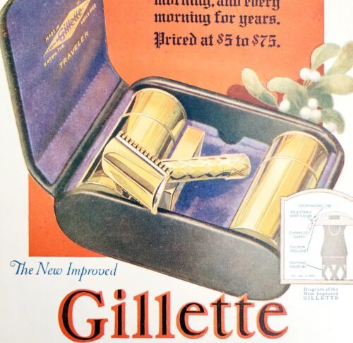 1924 Gillette Shaving Safety Razor Advertisement Hygiene Hair Care DWNN15 - $19.99