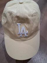 Los Angeles Dodgers Dad Hat Beige One Size Genuine Merchandise Mens Cap MLB - $18.99