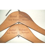 Vintage 1950s wooden coat hangers Los Vegas Nevada hotels NV Sahara Wilb... - $567.85 MXN