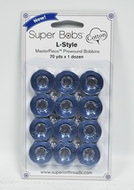 Super Bobs MasterPiece Cotton 70yd Prewound Bobbins 12ct L-Style Waterloo - $18.95