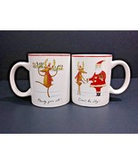 Tim Coffey Christmas Coffee Cups Certified International Set Of 4 - $30.17 CAD